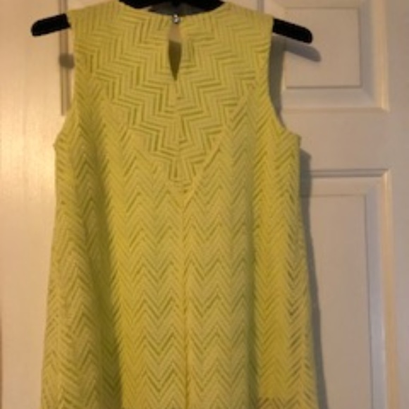 Key Lime Vince Camuto Herringbone Lace Blouse - Picture 3 of 8